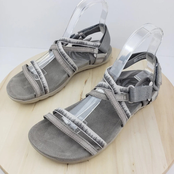 Women's Merrell Moon Sandals Sz 9 Gray Outdoor Performance Strappy Comfort Shoes - Picture 7 of 11